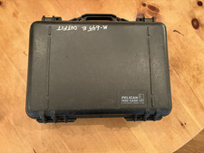 Used Pelican 1500 Protector Case Black w/ Custom Pick  Pluck Foam Watertight