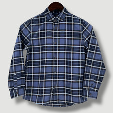 NEXT Boys 10 Yrs Blue Check Shirt Long Sleeve Button Down Smart Casual