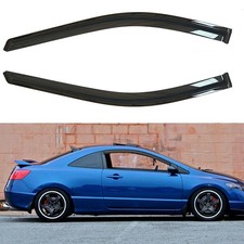 BOOGADEE Original 2pcs Window Shade, For Civic Coupe 06-11, Dark Smoke Tint