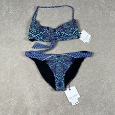 Red Carter Bikini 2 Piece Swim NWT Cali Cut Bottom Halter Top Convertible Medium