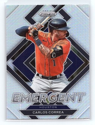2022 Panini Prizm - Carlos Correa #E-6 Emergent Silver Prizm Houston Astros
