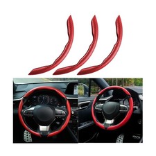 Mandark 3PCS Carbon Fiber Car Steering Wheel Cover, Anti-Skid Leather Vehicle...