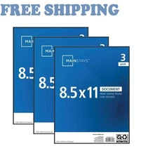 Mainstays 8.5x11 Front Loading Document Picture Frame, Black, Set of 3