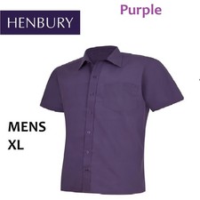 Mens purple shirt Size XL, Henbury, 44-46" chest, NEW, formal, business, casual