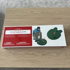 Holiday Time Toilet Golf Game/Funny Bathroom Gag Gift Putter Set NEW Condition