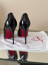 Christian Louboutin 120mm So Kate Patent Leather Pumps   Size 6.5 / 36.5   Black