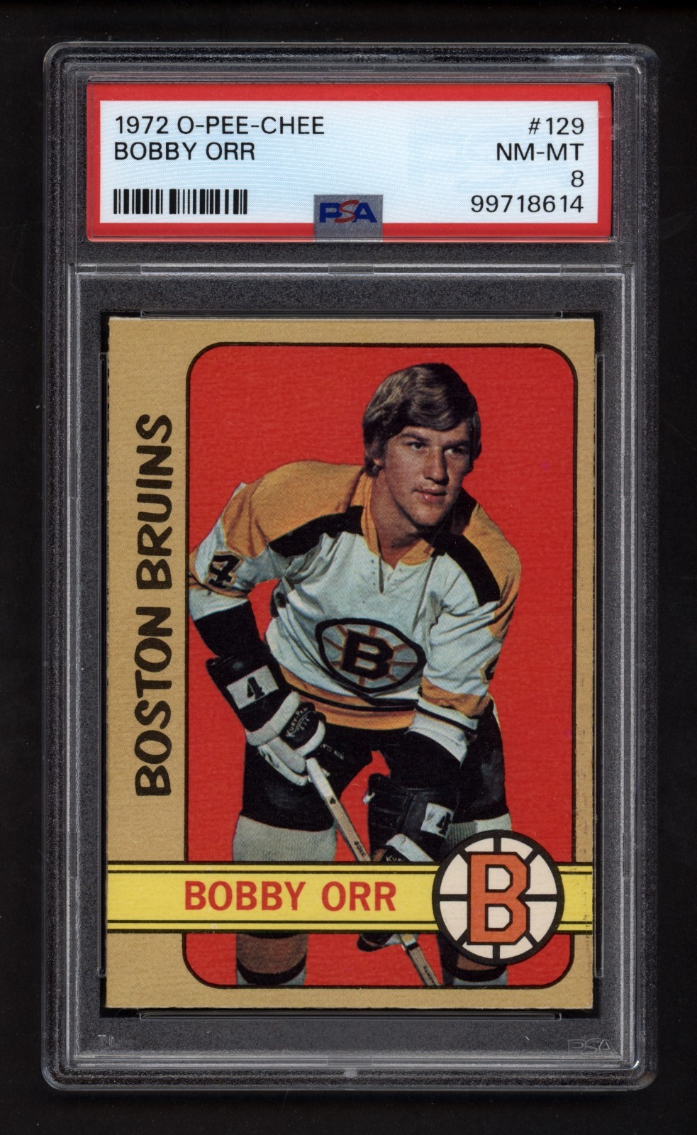 1972 OPC #129 BOBBY ORR PSA 8 NEAR MINT-MINT