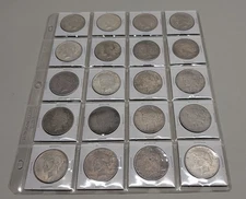 (20) 1922 United States Peace Dollars Antique Silver Coins (Lot 1/4)