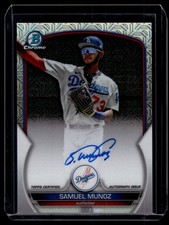 Samuel Munoz 2023 Bowman Chrome Mega Box Mojo Refractor Auto Card #BCMA-SM