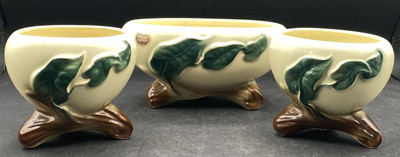 Set Of 3 Vintage 1950s Royal Copley Ivy Planters