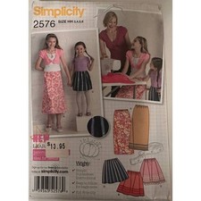 Simplicity Pattern 2576 Size HH Child Girls 3 4 5 6 Skirts UNCUT