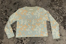 Zara Girls Sweater Floral Light Green Size 11-12