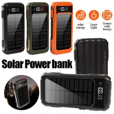 80000mAh Solar Power Bank Portable USB LED Backup Battery Charger For Cell Phone