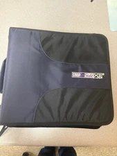 Crop In Style PSB 3-Ring Binder Organizer Blue/ Black Zipper Works