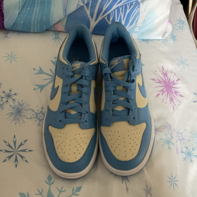 Nike Dunk Low Blue White Colorblock Low Top Lace-Up Sneakers Men