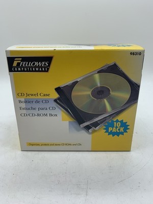 LOT OF 10 Fellowes Computerware Model 98310 CD Jewel Cases ~ FREE SHIPPING