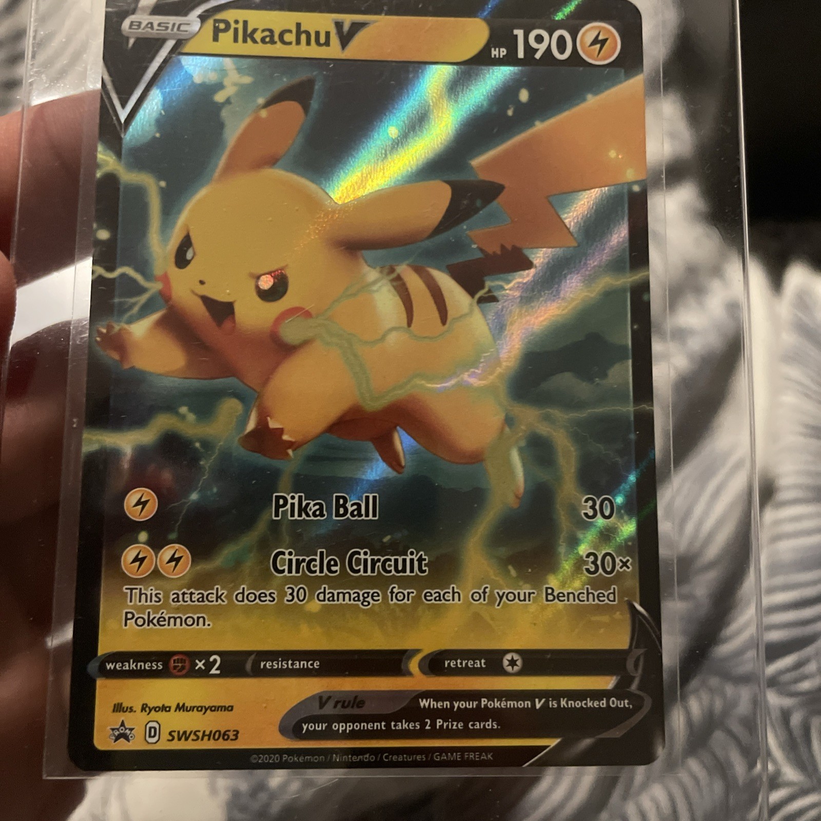 Pikachu V SWSH063 - Black Star Promo - Ultra Rare Holo Pokemon Card Near Mint