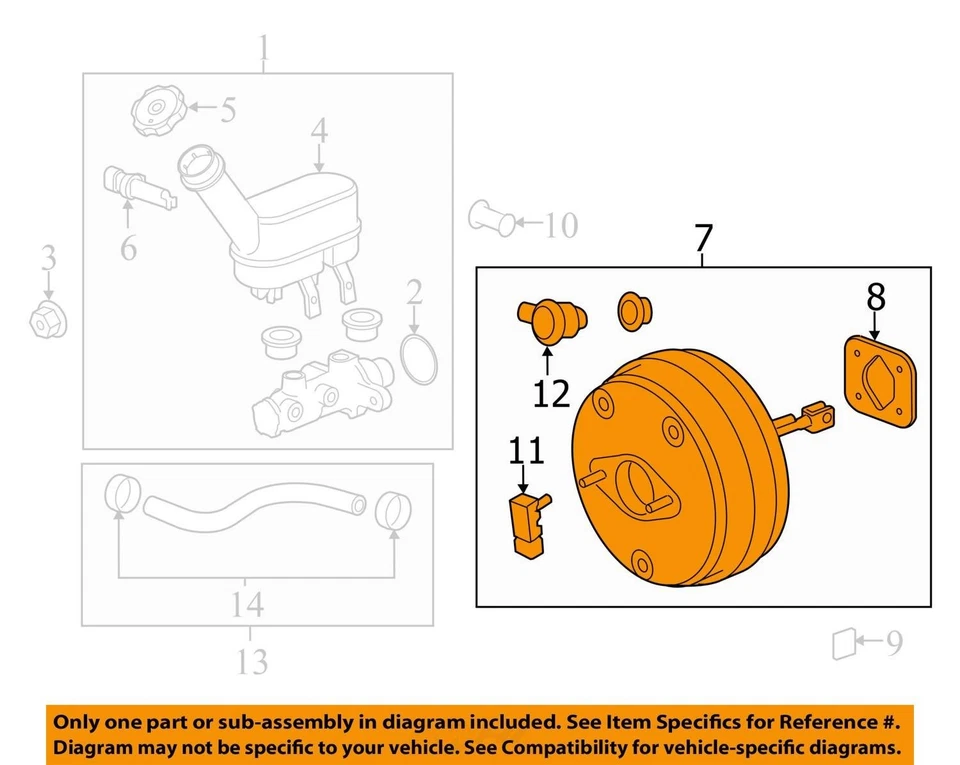Chevrolet Traverse 2012 potenciador de freno OEM 132 k millas - LKQ412415493 Foto 4 de 4