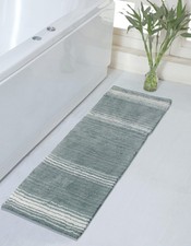 Home Weavers Gradation Collection 100 Cotton Bath Rug 21"x54" Runner Gray