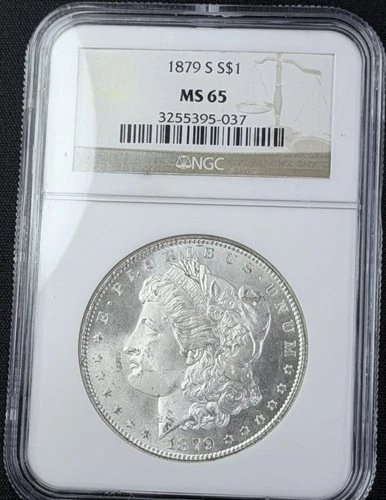 1879-S Morgan Silver Dollar NGC MS65 Gem BU San Francisco Mint
