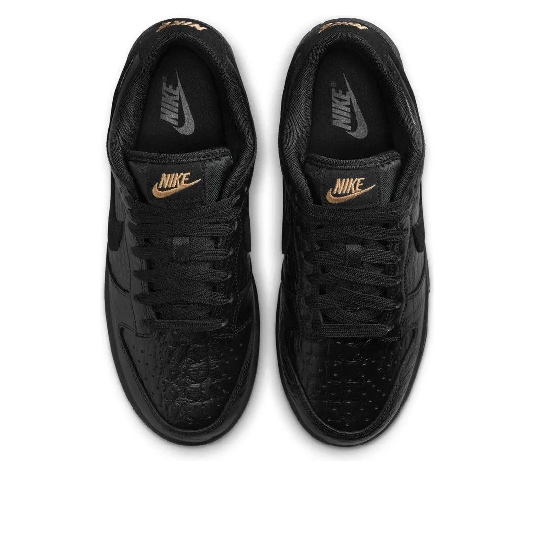NEW Nike Dunk Low SS NBY HV4388-001 Black Croc Gold Off Noir Women