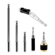 Drill Bit Holder Extension 6Pc Flexible Magnetic Swiveling Bit Tip Holder Bar Se