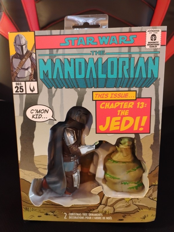 Hallmark Star Wars THE MANDALORIAN  2 Pack Christmas Ornaments.