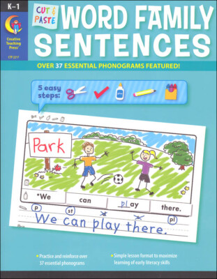Cut & Paste Word Family Sentences CTP 2217 - Barbara Maio - PBK - Very Good