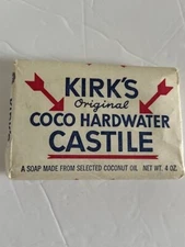 Vintage KIRK'S Coco Hard Water Castile Coconut Oil Soap Sealed