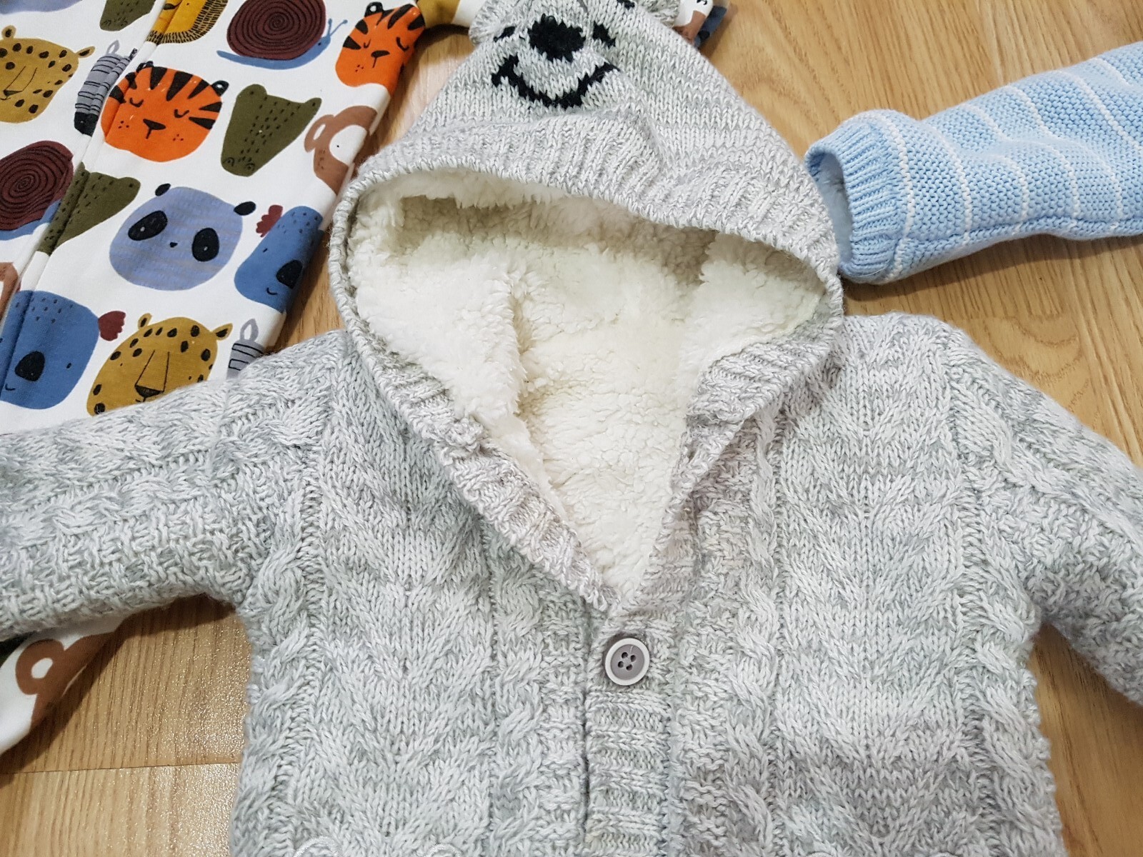Baby Boys 03 Months Clothes Bundle Hooded Cardi Pramsuits Dungarees