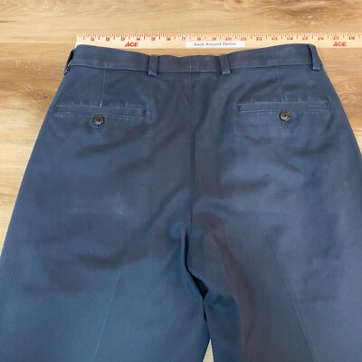 美品 Brooks Brothers ELLIOT タックチノ 32 ネイビー Brooks Brothers Pants Mens 32 x 29 Navy Blue Pleated