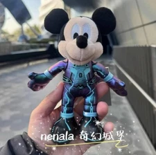 Authentic 2025 Shanghai Disney Tron Lightcycle Power Run Mickey Plush Keychain