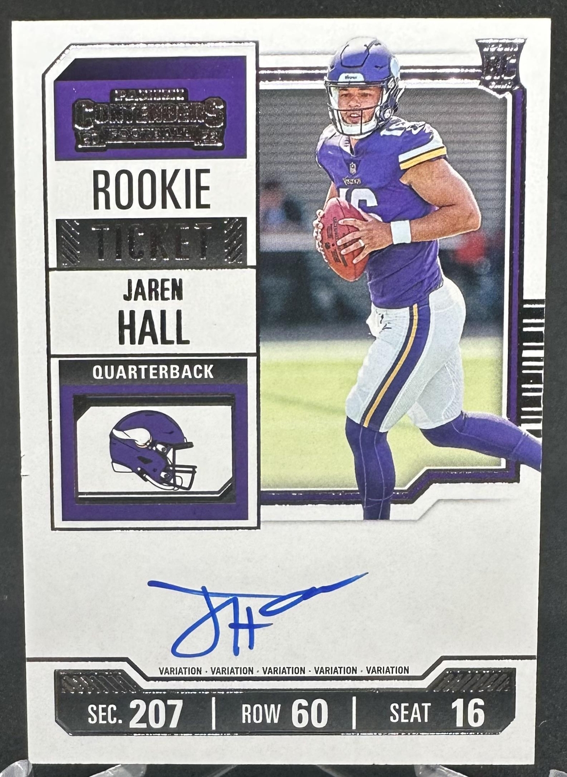 Jaren Hall 2023 Panini Contenders Rookie Ticket Variation Auto #116