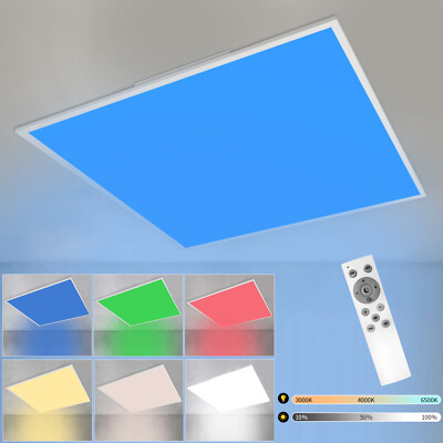 LED Deckenleuchte 24W 45cm Moderne Deckenlampe Panel flach Fernbedienung CCT/RGB
