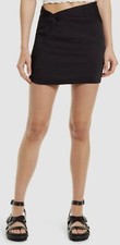  60 Free People Women's Black Night Dreamer Twist Mini Skirt Size 6