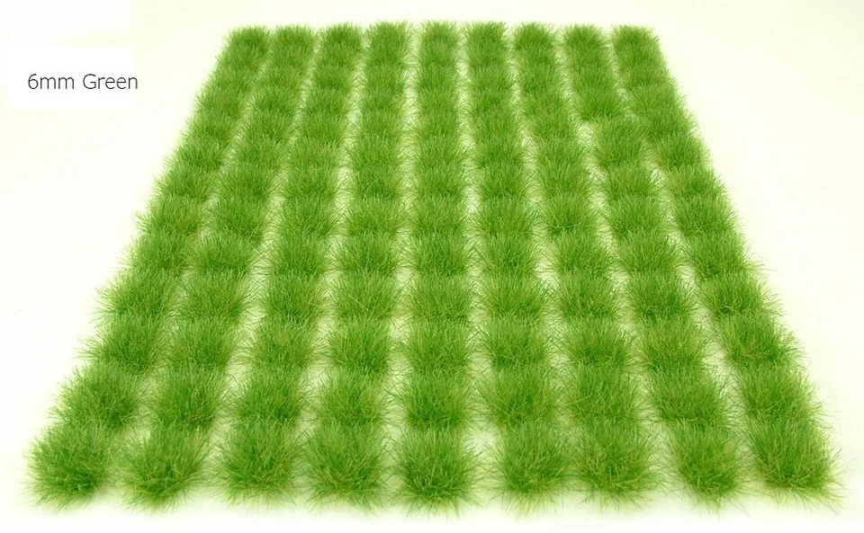 Static grass tufts self adhesive sheets - Model scenery flock diorama