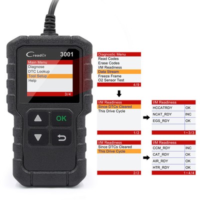 Vollständige OBDII EOBD Diagnosefunktionen LAUNCH CR3001 Multi Language 9-18V