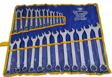 CHIAVI COMBINATE 6-32mm 25pz TESTA LUCIDA FISSA E STELLA ACCIAIO CON FODERO