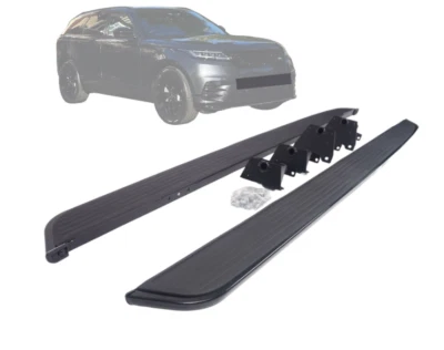 KONNEKT Side Steps Fits Range Rover Velar Black Stealth Running Boards Fits 2017-25
