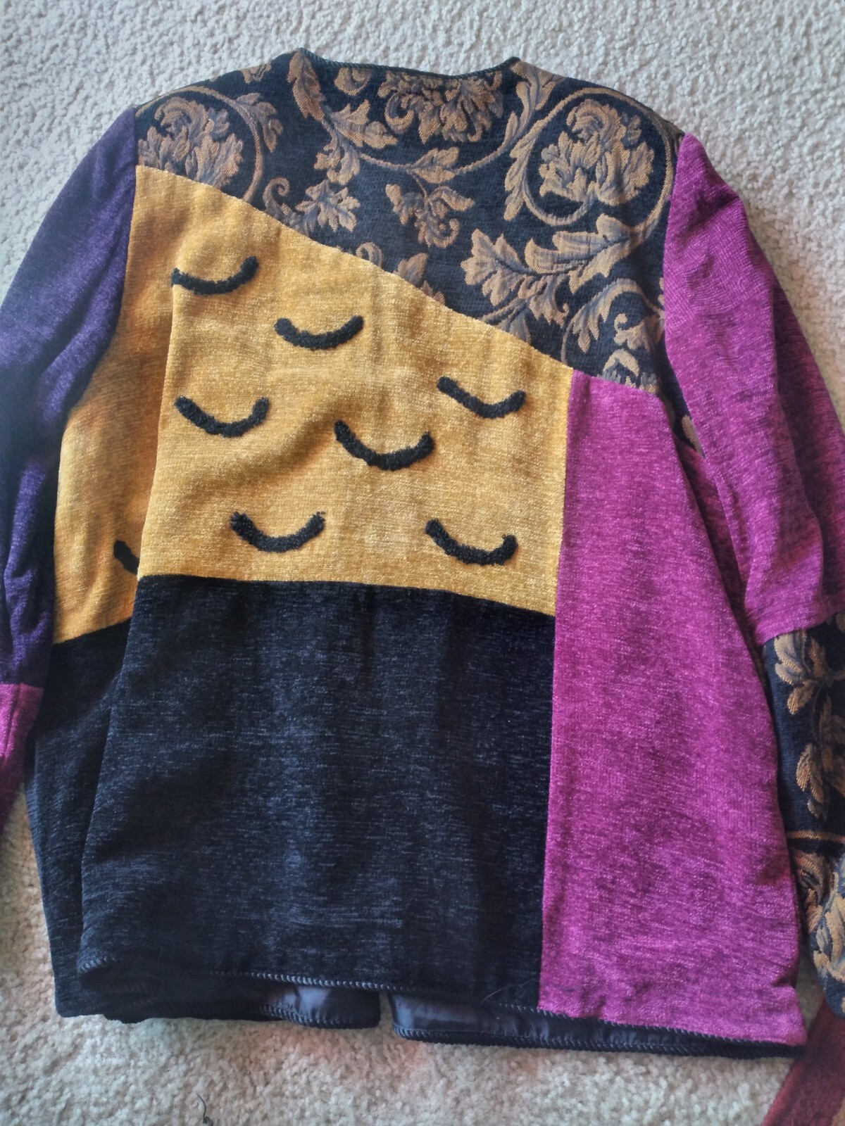 Vintage Indigo Moon Patchwork Womans Jacket Size … - image 8