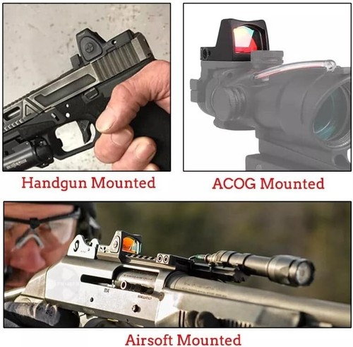 Handgun Sights Aluminum CNC-Machined Fiber Optic Mount for Glock Pistols - Picture 6 of 10