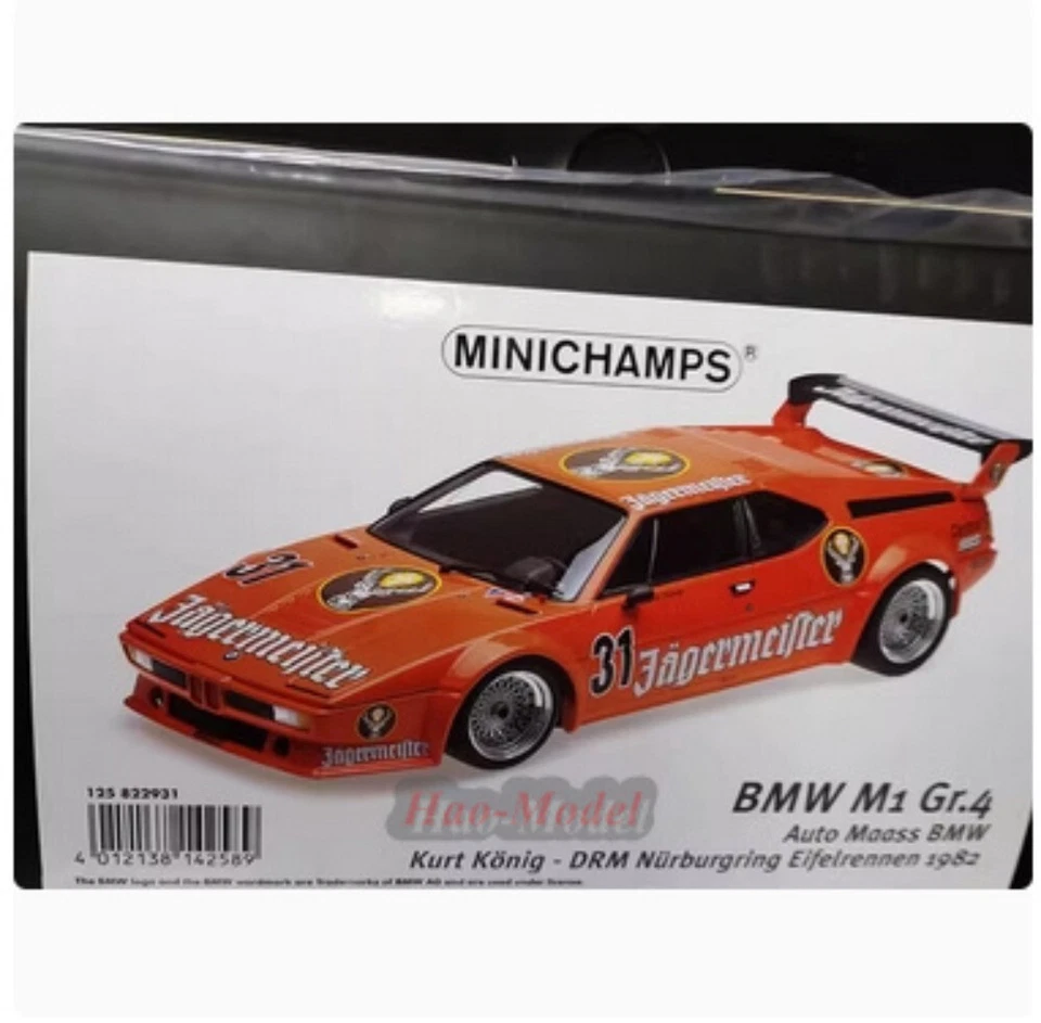 Minichamps 1:12 BMW M1 Procar Alloy Diecast Model Car Hobby Gifts Red/Orange - Image 2 of 2