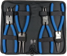 SW Steel 41415L Circlip Pliers Set 4pc Internal External Curved Straight Pliers