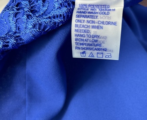 Peter Nygard Women Tunic Top Kimono Sleeve Blue Blouse Size 2X - Picture 8 of 9