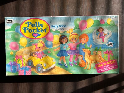 Vintage 1994 Polly Pocket Party Board Game by Rose Art Almost Complete  Read
