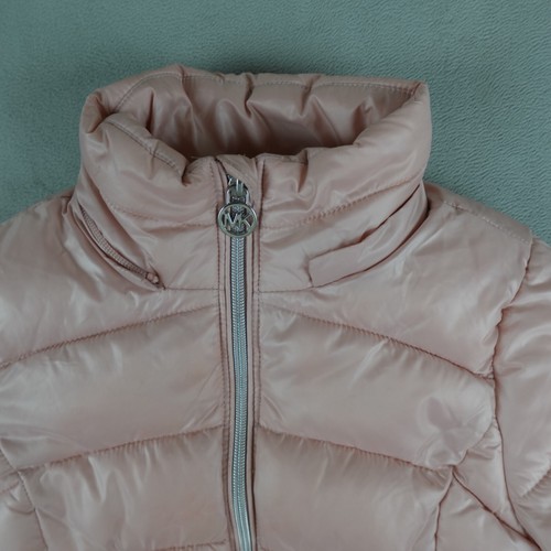 Michael Kors Jacket Girls 5 Pink Puffer Coat Sherpa Quilted - Picture 2 of 24