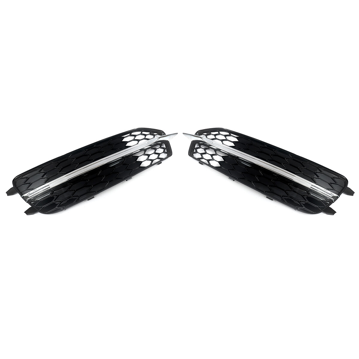 SUKORI Front Fog Light Cover for Audi A6 C7 2012 2013 2014 2015,Car Front Bumper Fog Light Lamp Grille Cover Honeycomb Mesh Style Car Accessories