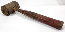 LEATHER WORKING MALLET craft tool hammer Vintage Rustic rolled rawhide layers