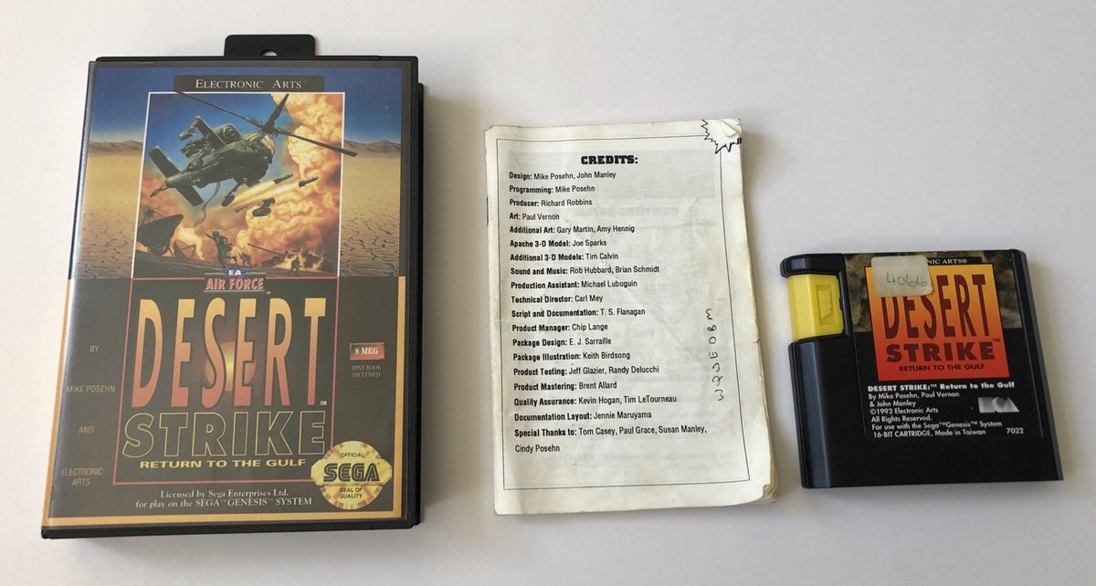 Jeu Desert Strike - Sega Mega Drive - Version PAL - Cartouche Seule (bon état)