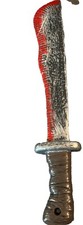 Halloween Costume Accessory Prop Fake Bloody Machete Horror Plastic
